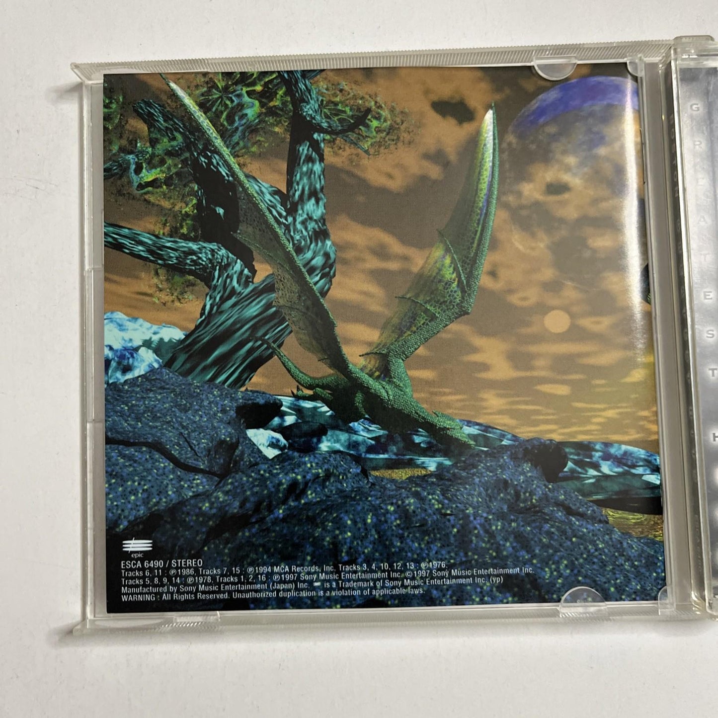 Boston – Greatest Hits (CD, 1997) Japan Obi Enhanced ESCA 6490