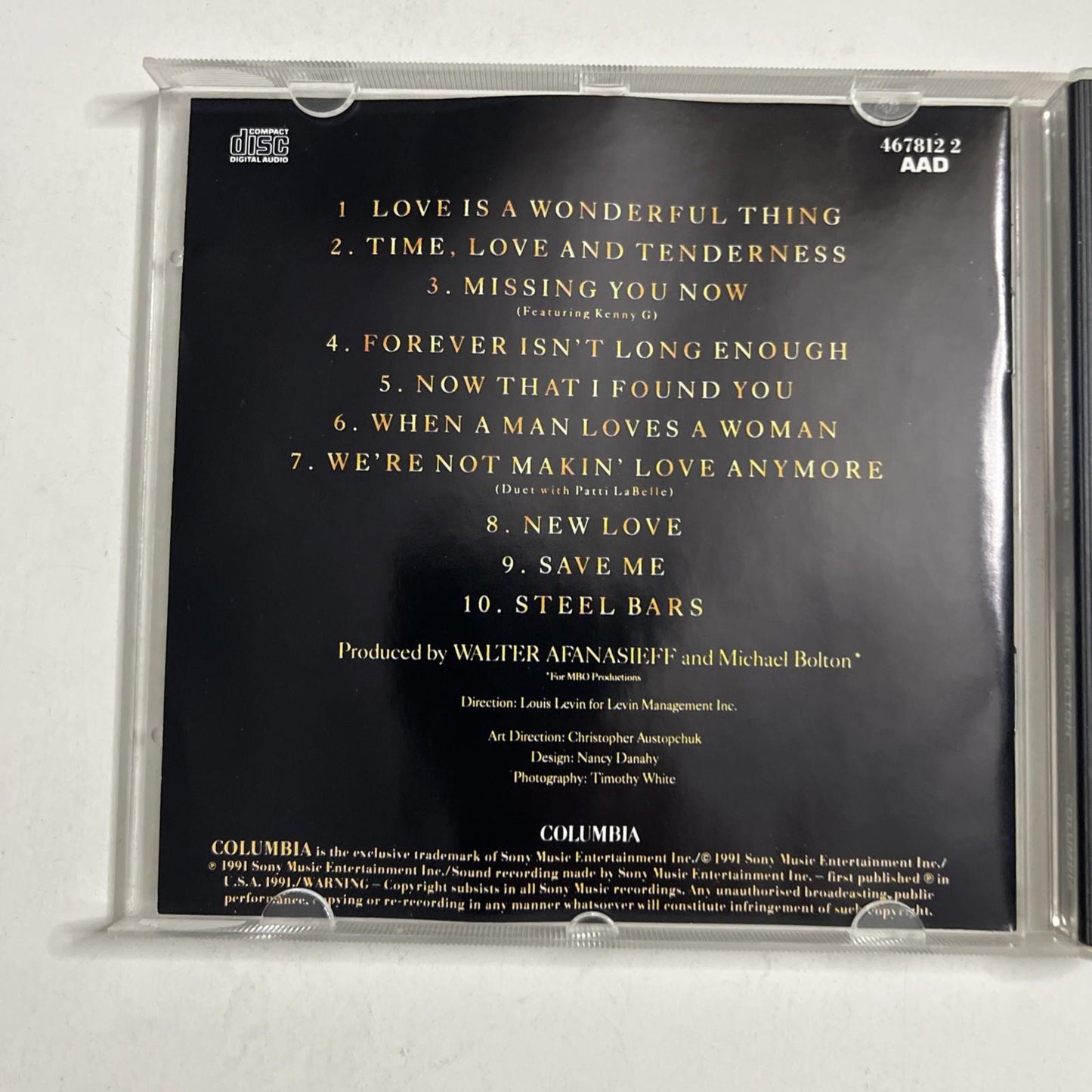 Michael Bolton – Time, Love & Tenderness (CD, 1991) Australia 467812 2