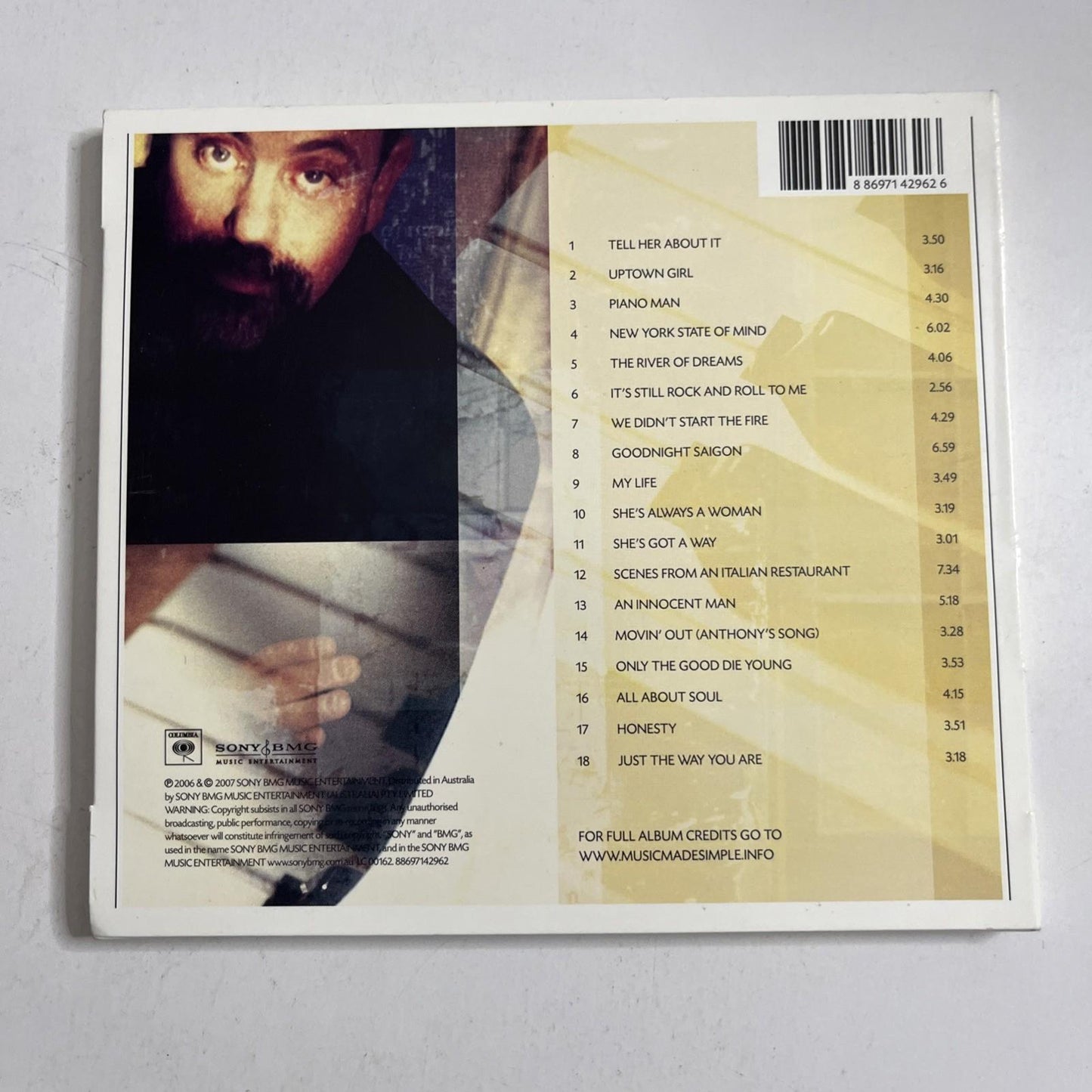 Billy Joel – Piano Man (The Very Best Of Billy Joel) (CD, 2007) Australia