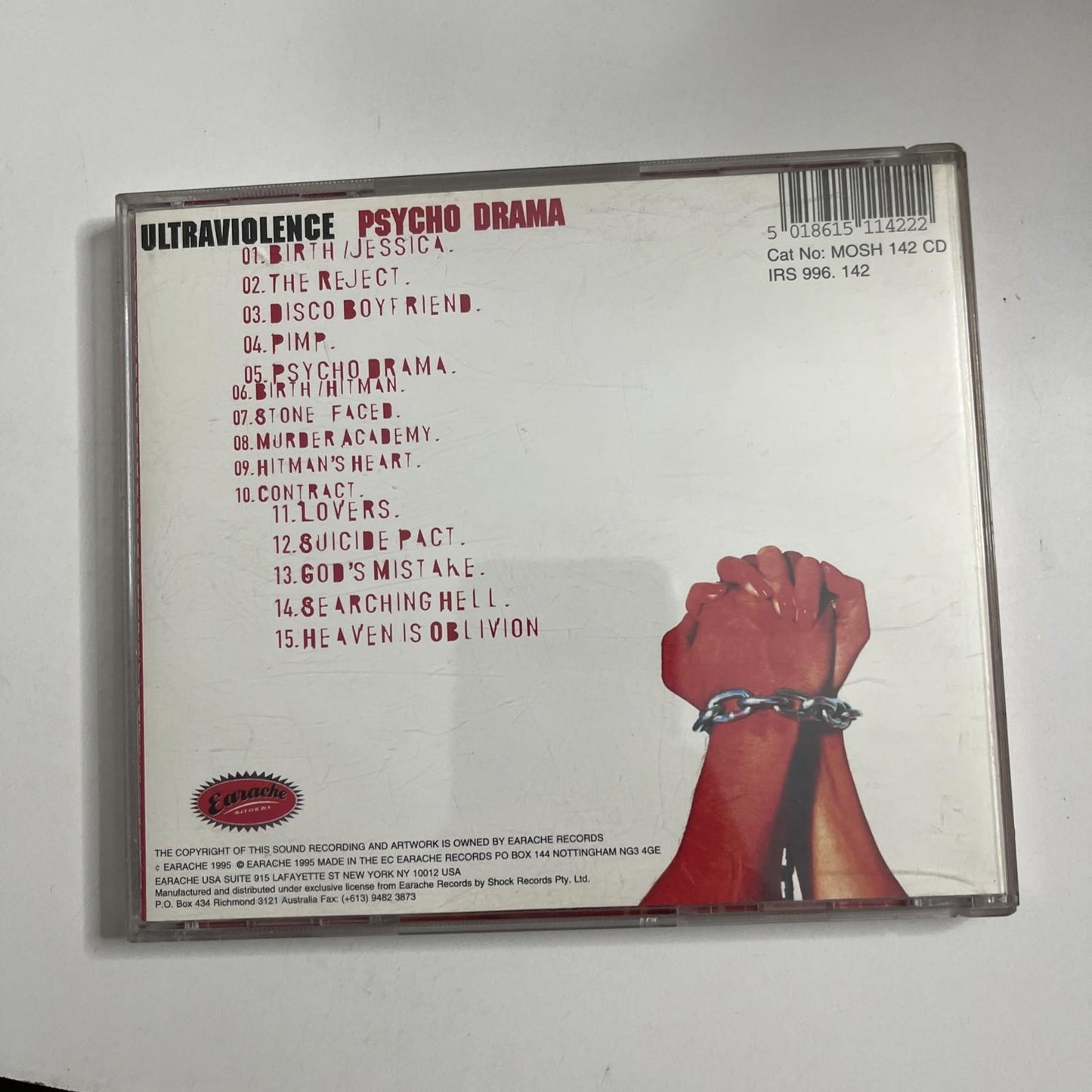 Ultraviolence – Psycho Drama (CD, 1995) Europe MOSH 142 CD