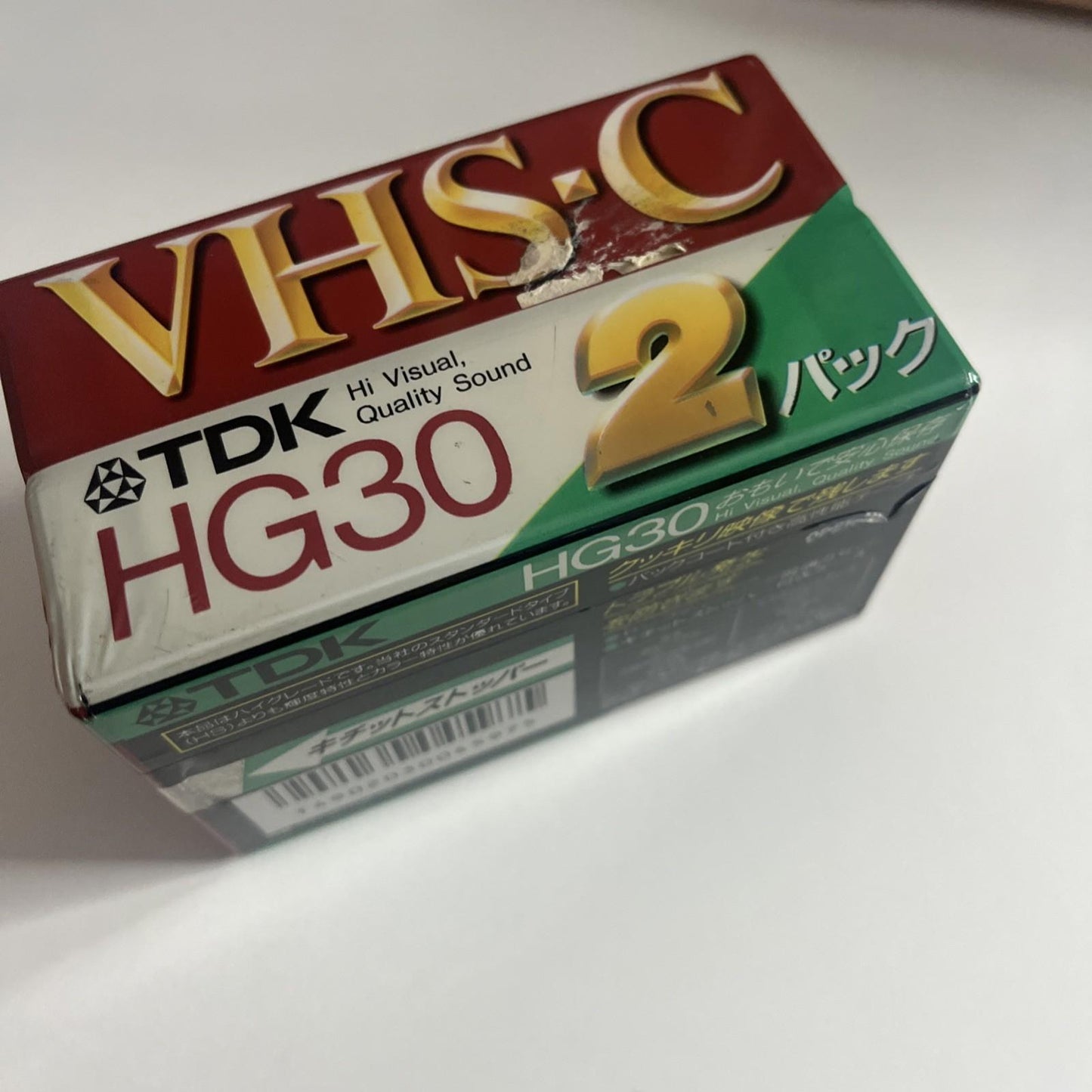 TDK VHS-C HG30 2-Pack 30min Cassette Tape Made In Japan TC-30HGKX2 NEW Sealed
