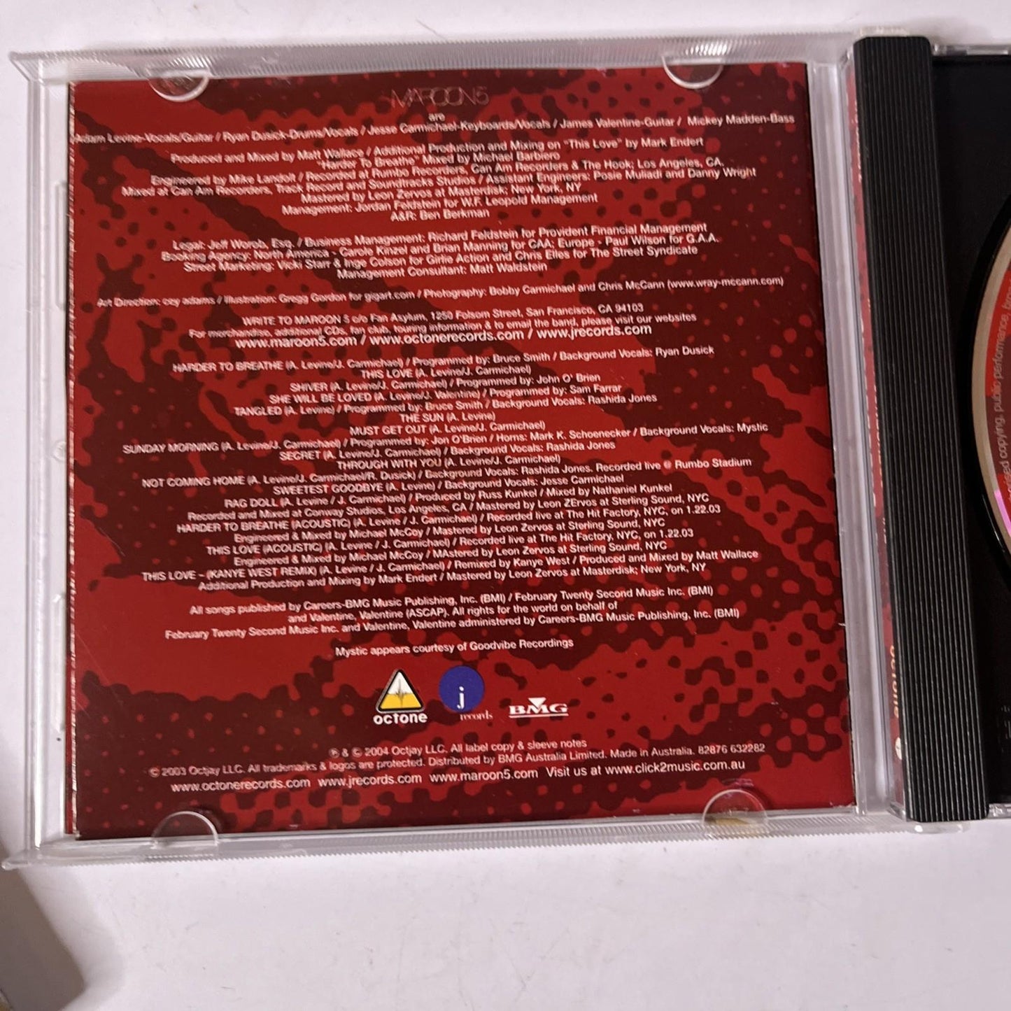 Maroon 5 – Songs About Jane (CD, 2004) Australia 82876 63228 2