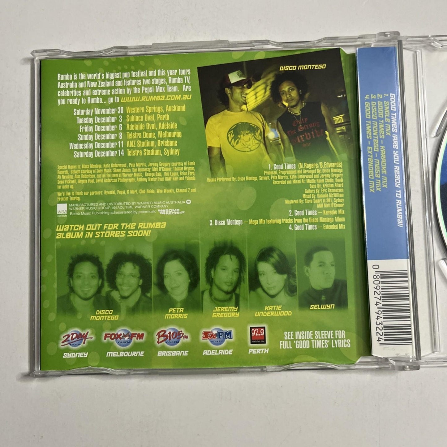 Good Times (Are You Ready To Rumba!) (CD, 2002) Australia 0927494322