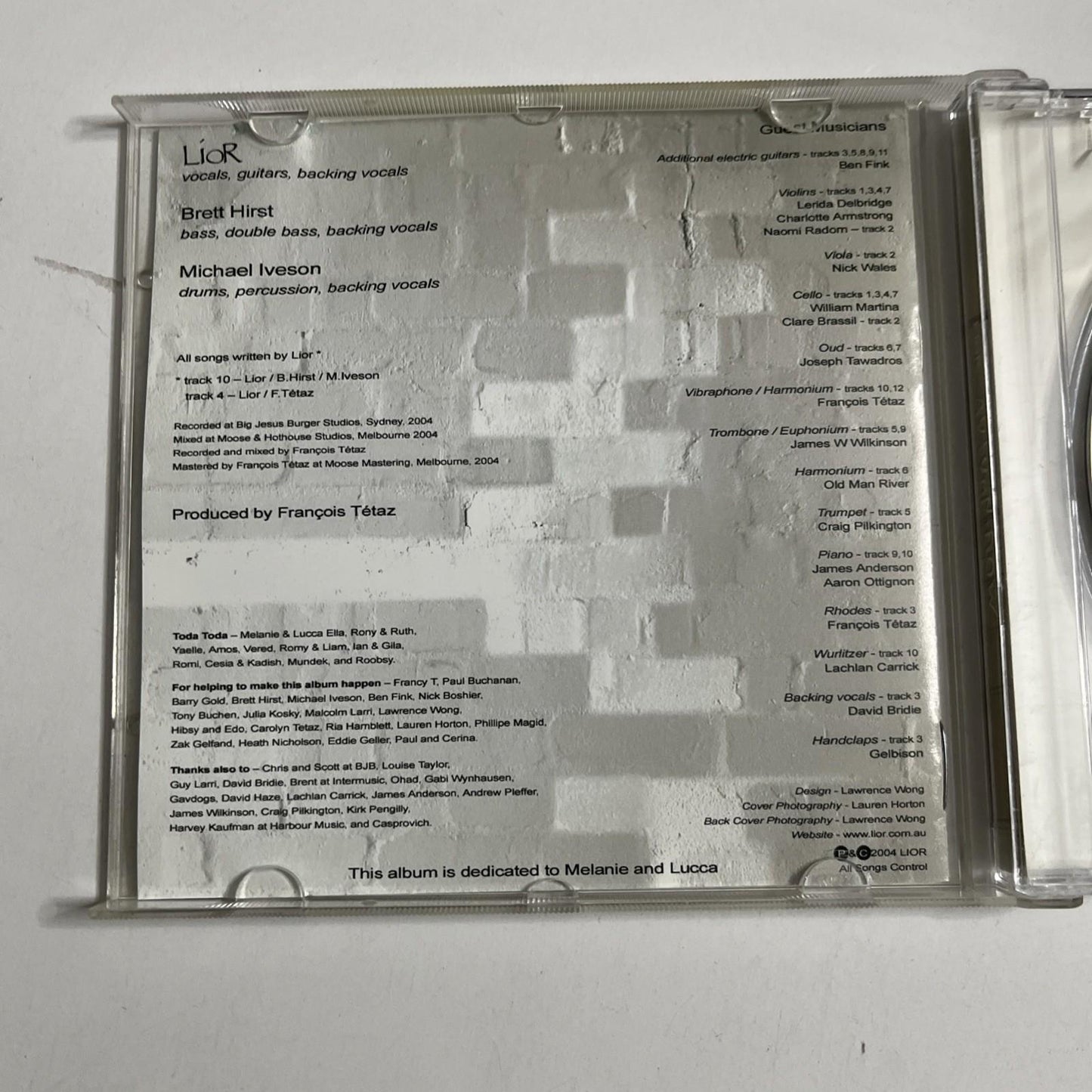 Lior – Autumn Flow (CD, 2004) Australia SENSOCD444