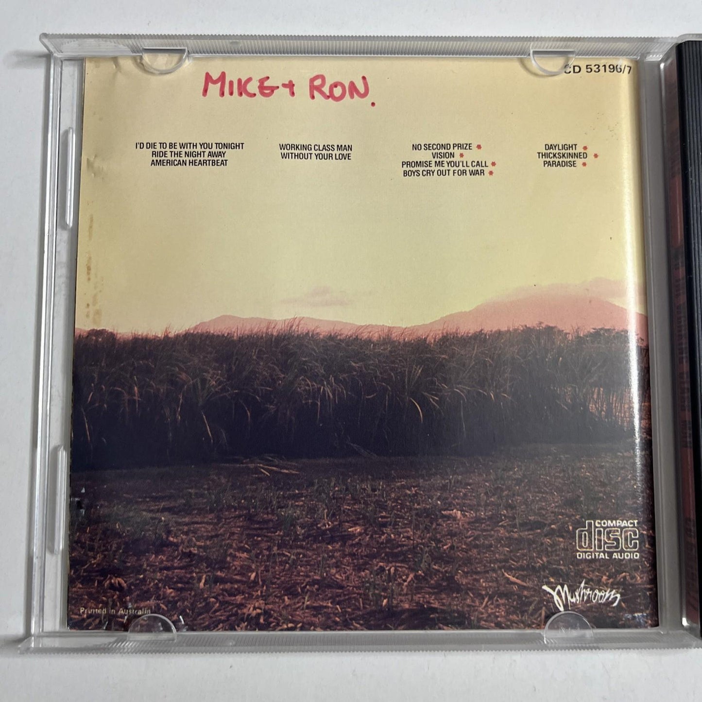 Jimmy Barnes – For The Working Class Man (CD, 1987) Australia CD 53196/7