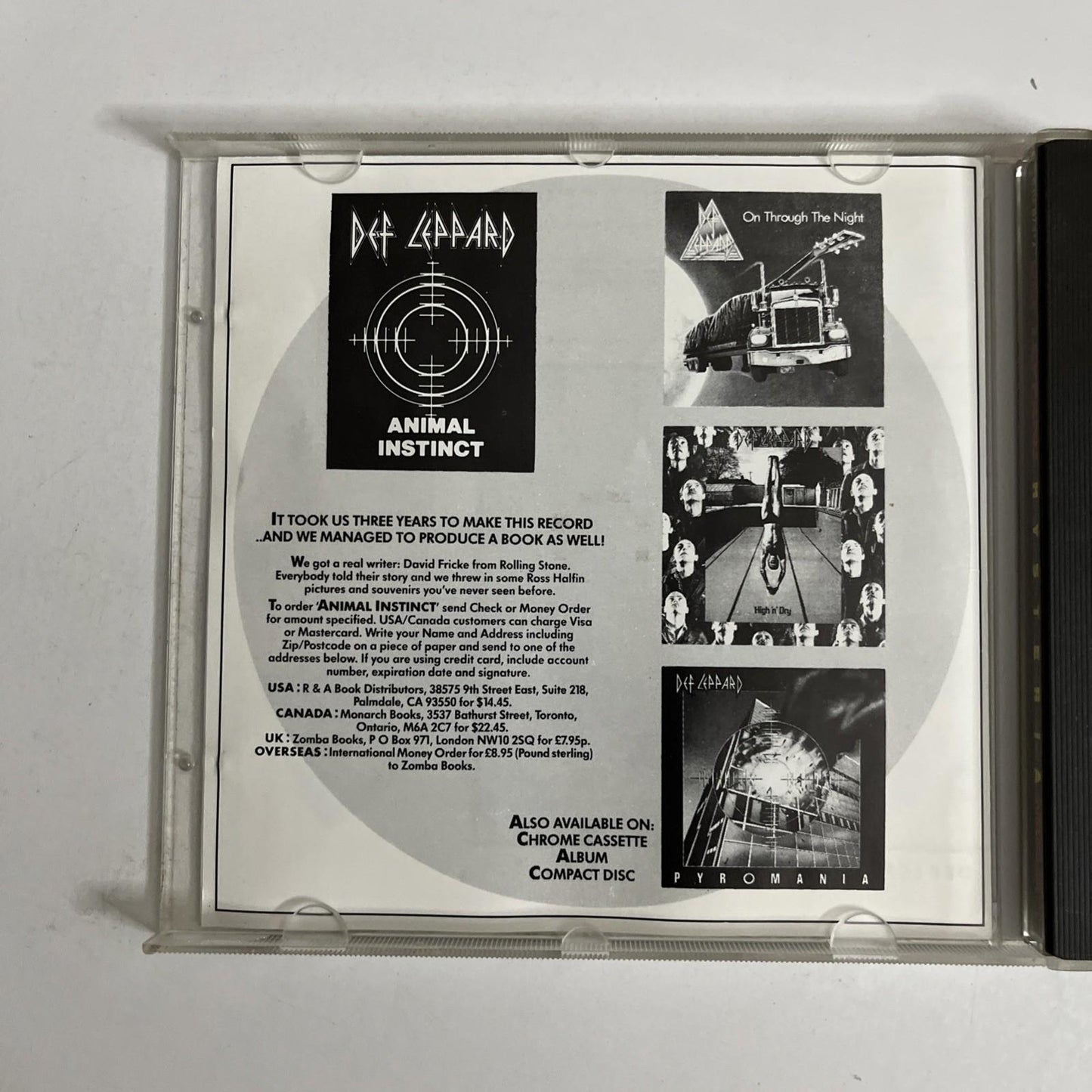 Def Leppard – Hysteria (CD, 1987) Australasia 830 675-2