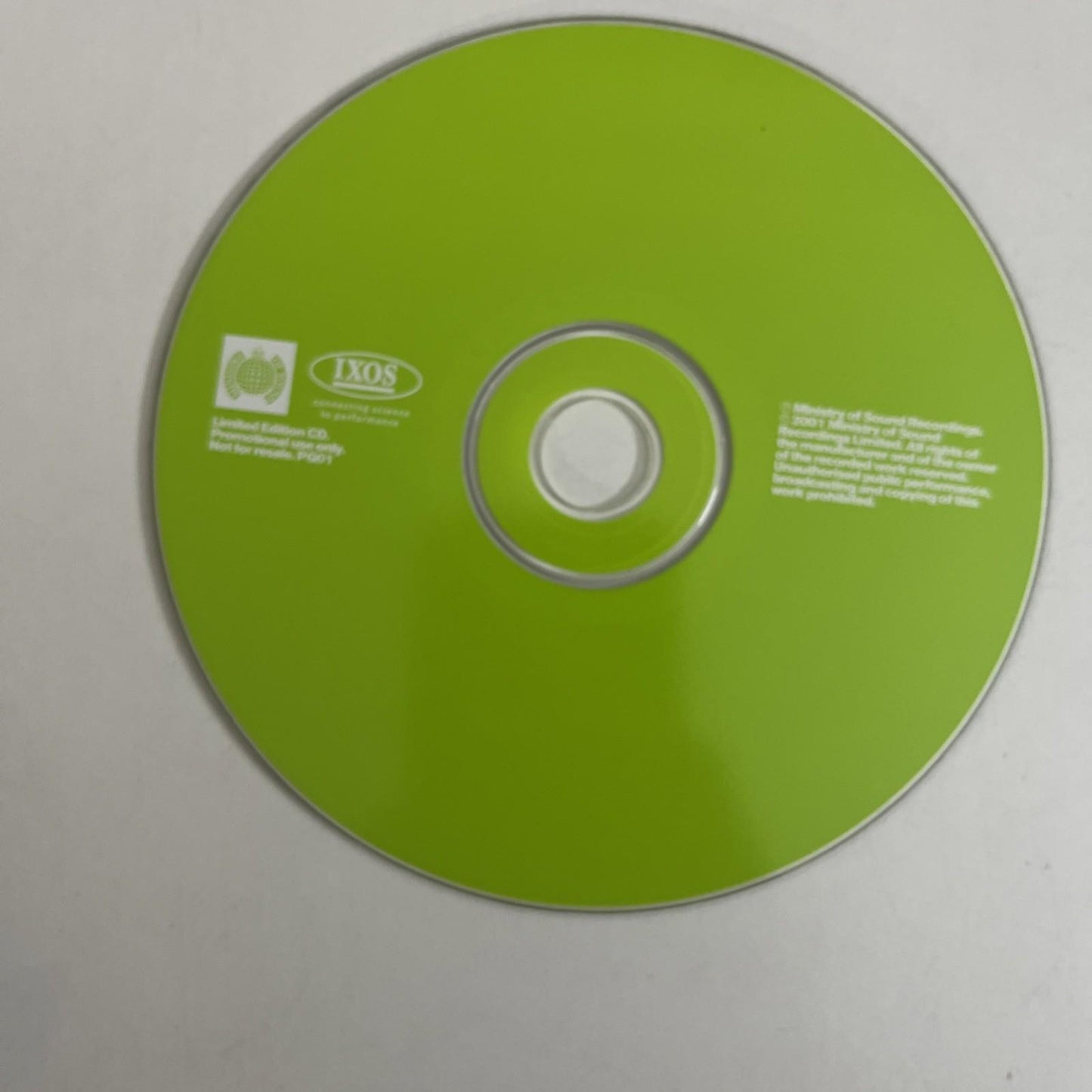 Various – Ministry Of Sound Limited Edition CD (CD, 2001) UK Promo PG01