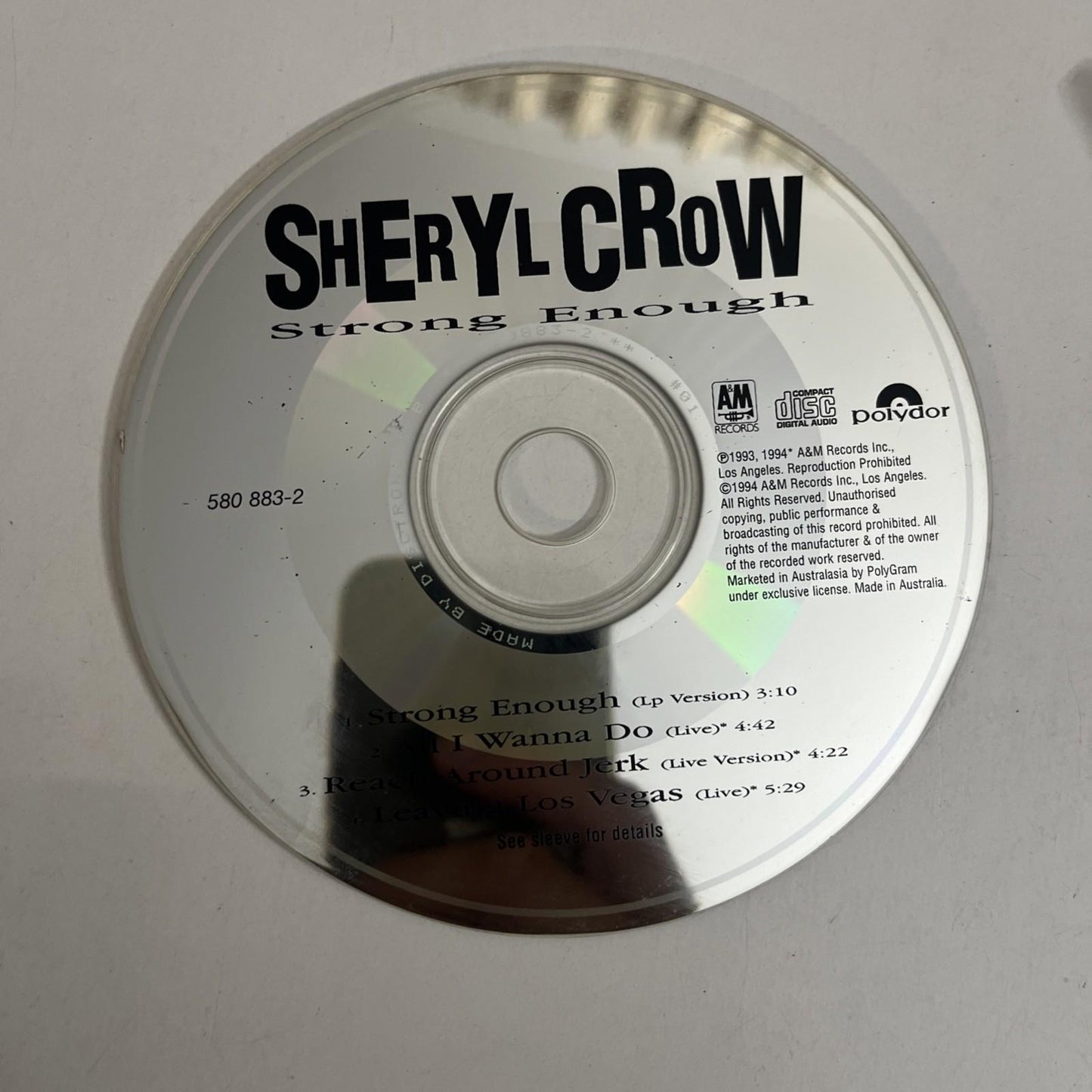 Sheryl Crow – Strong Enough (CD, 1994) Australia 580 883-2