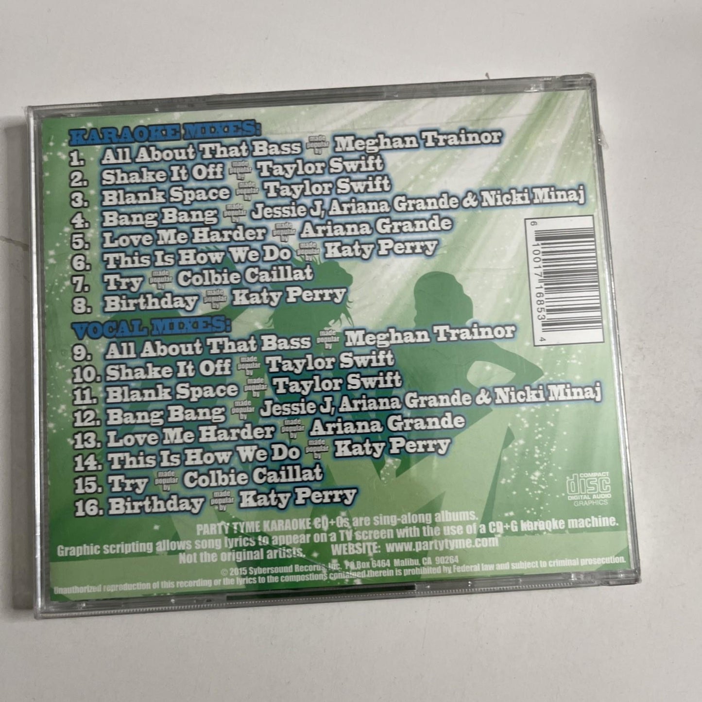 Party Tyme Karaoke - Girl Pop 23 (CD + G, 2015) NEW