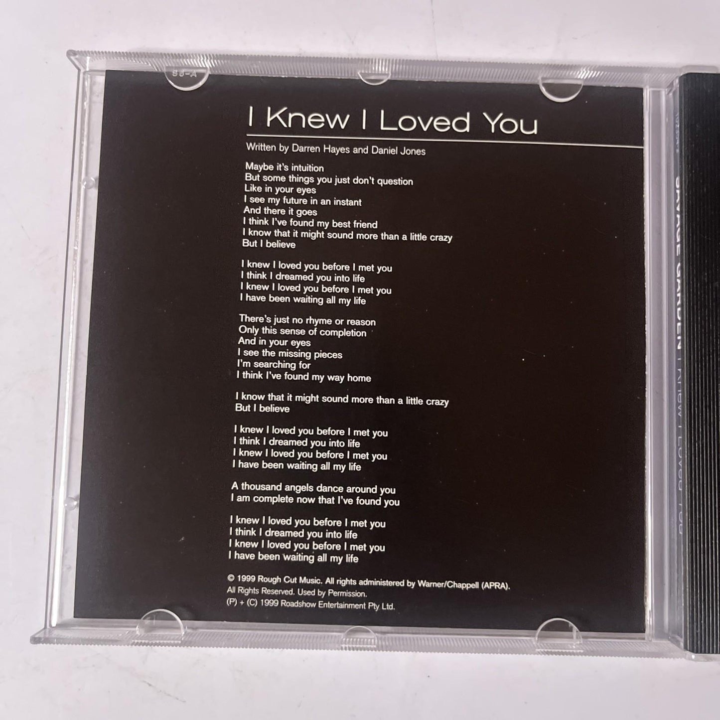 Savage Garden – I Knew I Loved You (CD, 1999) Australia 102354-2