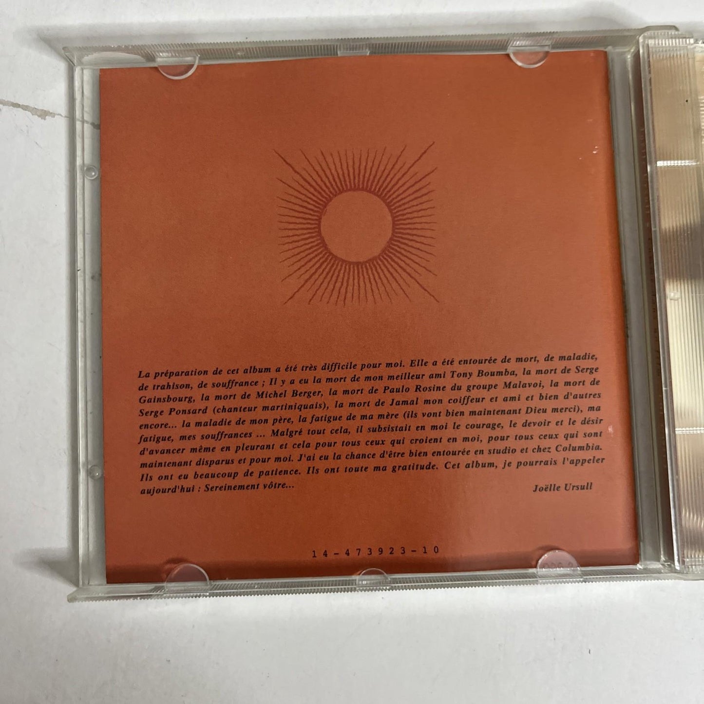Joëlle Ursull – Comme Dans Un Film (CD, 1993) France COL 473923-2