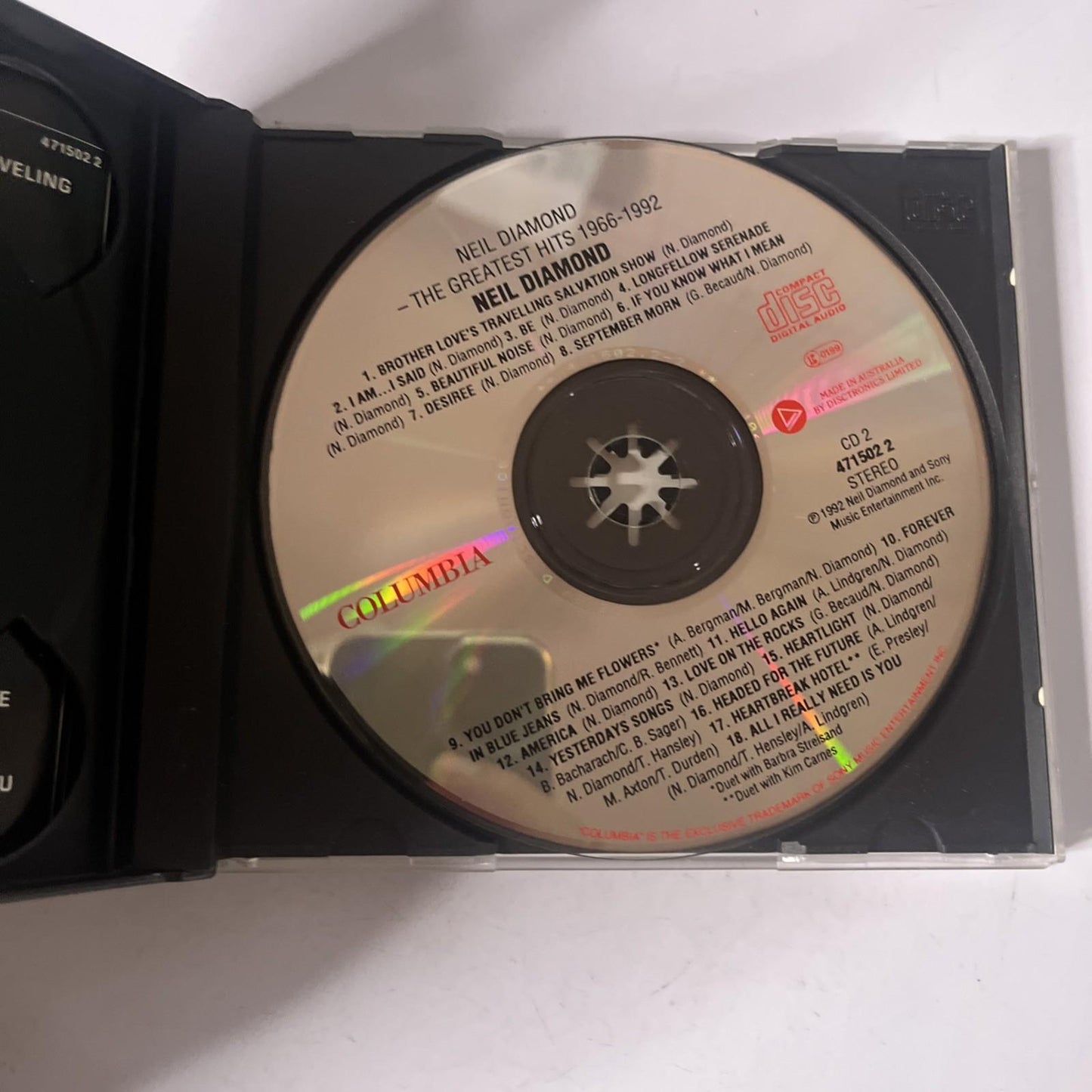 Neil Diamond – The Greatest Hits 1966-1992 (CD, 1996) Australia 2-Discs 471502 2