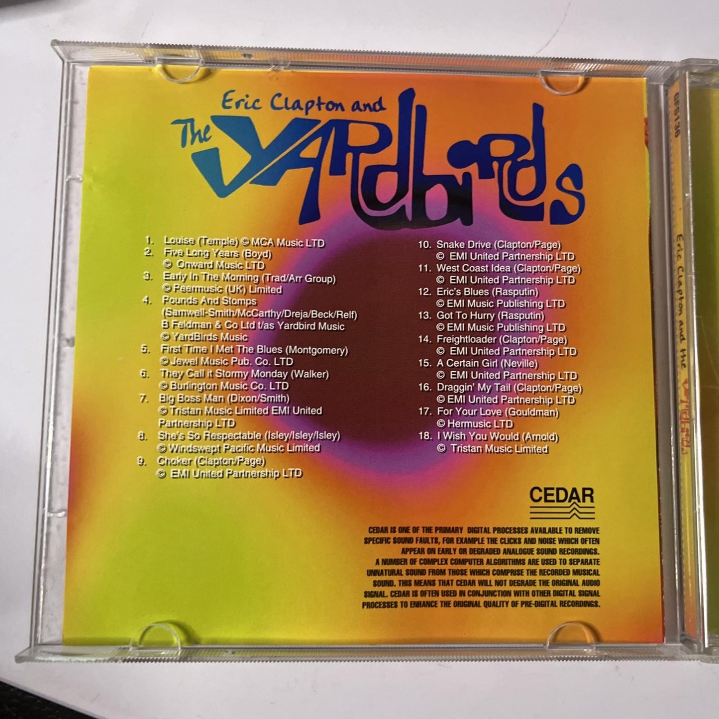 Eric Clapton, The Yardbirds – Eric Clapton And The Yardbirds (CD) UK GFS136