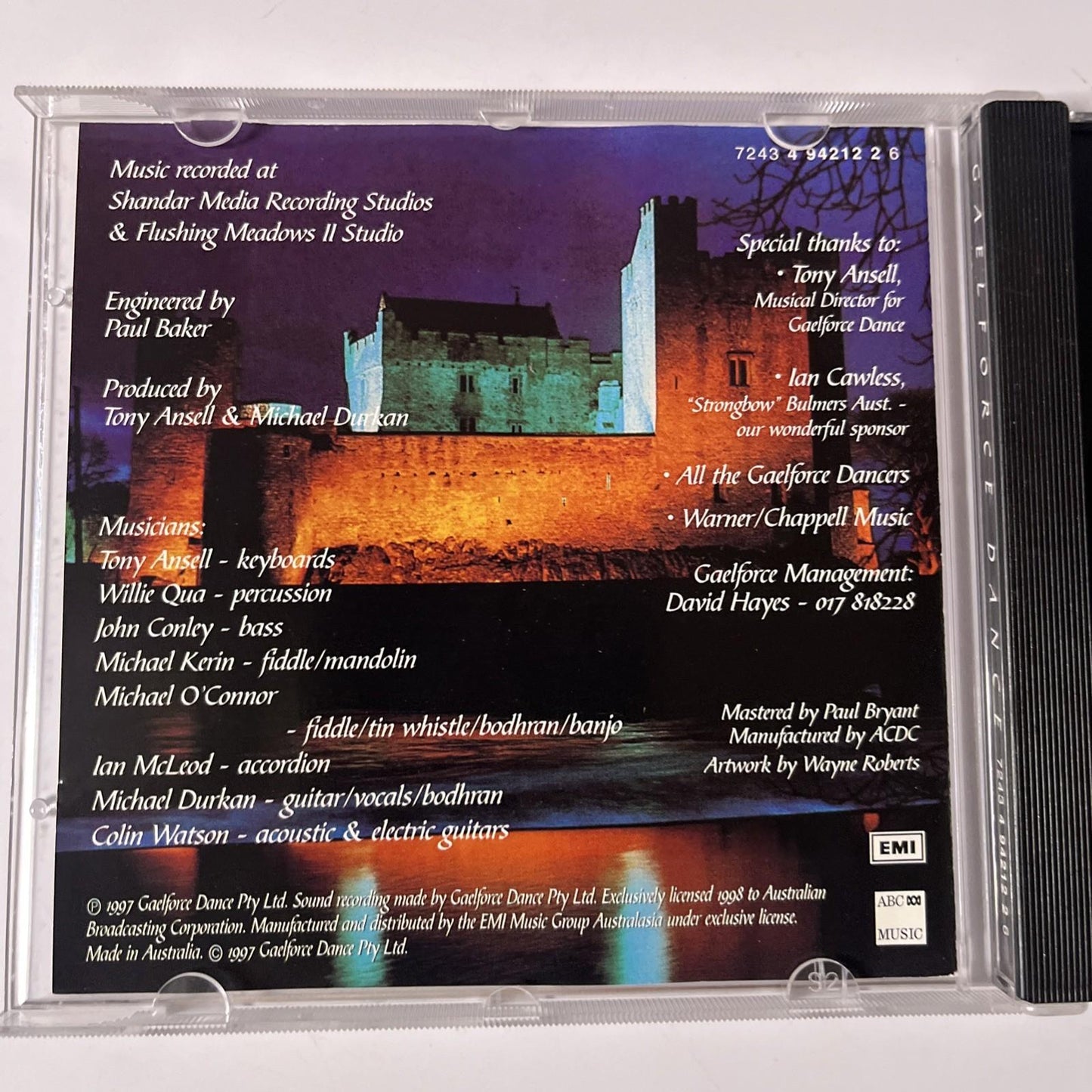 Gaelforce Dance – Gaelforce Dance (CD, 1997) Australia 7243 4 94212 2 6