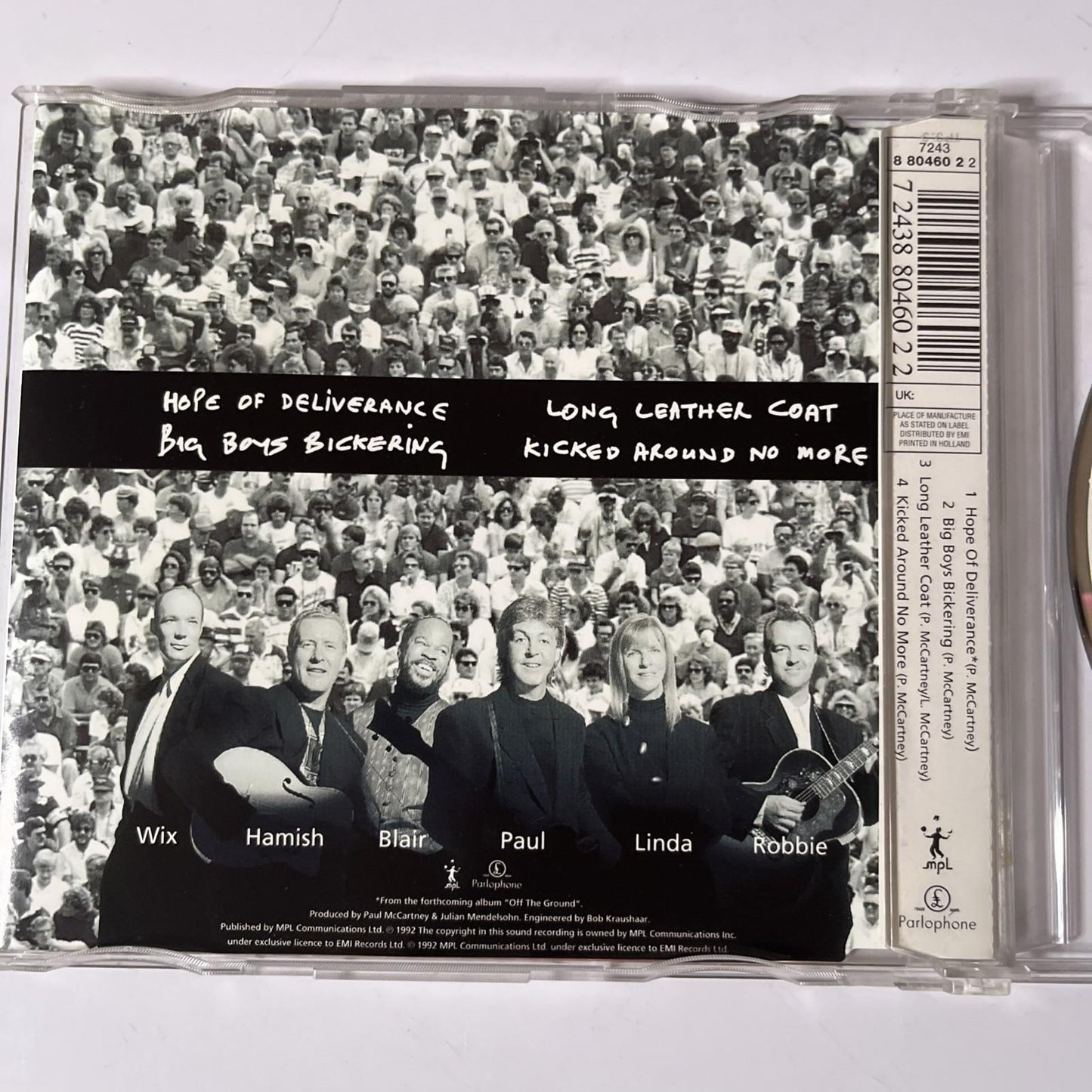 Paul McCartney – Hope Of Deliverance (CD, 1992) Europe 7243 8 80460 2 2