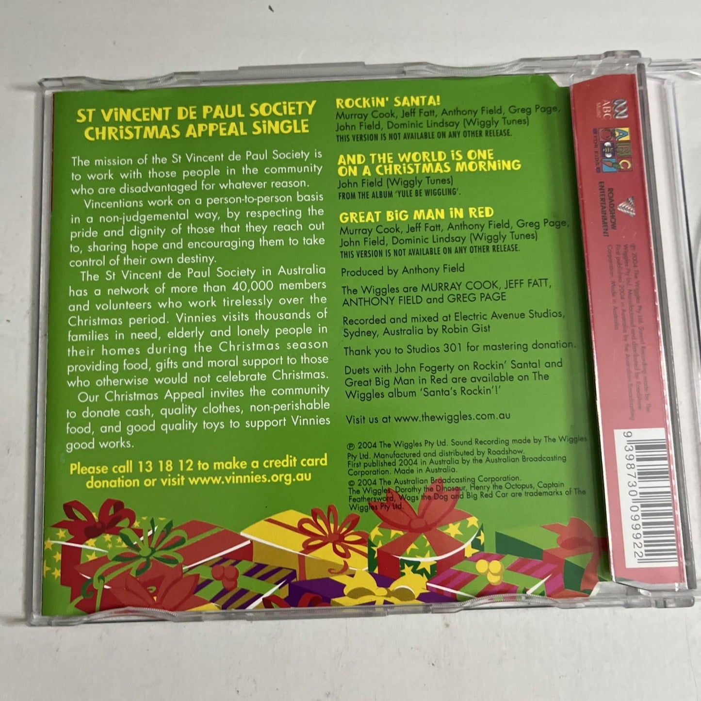 The Wiggles – Christmas Single (CD, 2004) Australia 300999-2