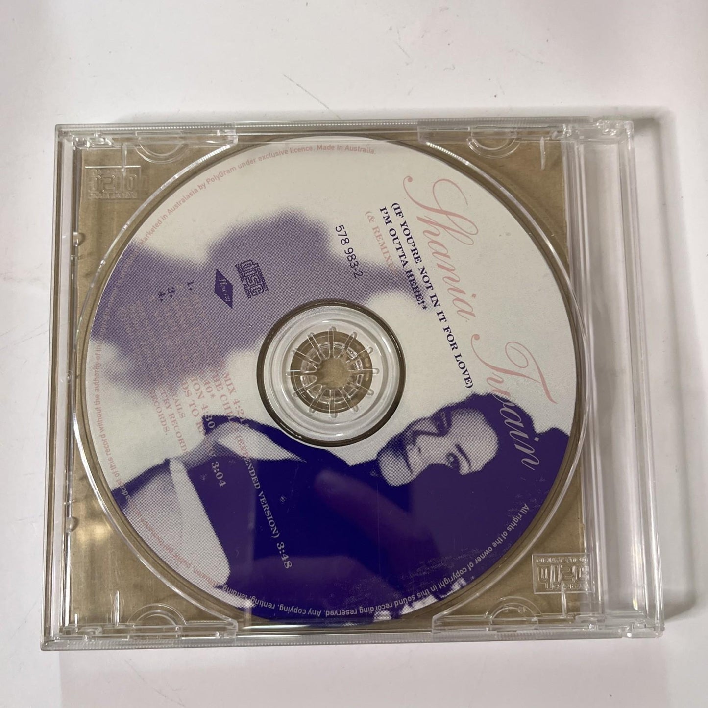 Shania Twain – (If You're Not In It For Love) I'm Outta Here! (CD, 1996)