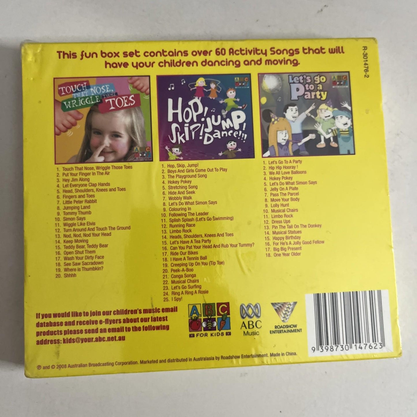 ABC Kids Activity Songs For Kids Boxset (CD, 2008, 3-Disc) Australia NEW Sealed