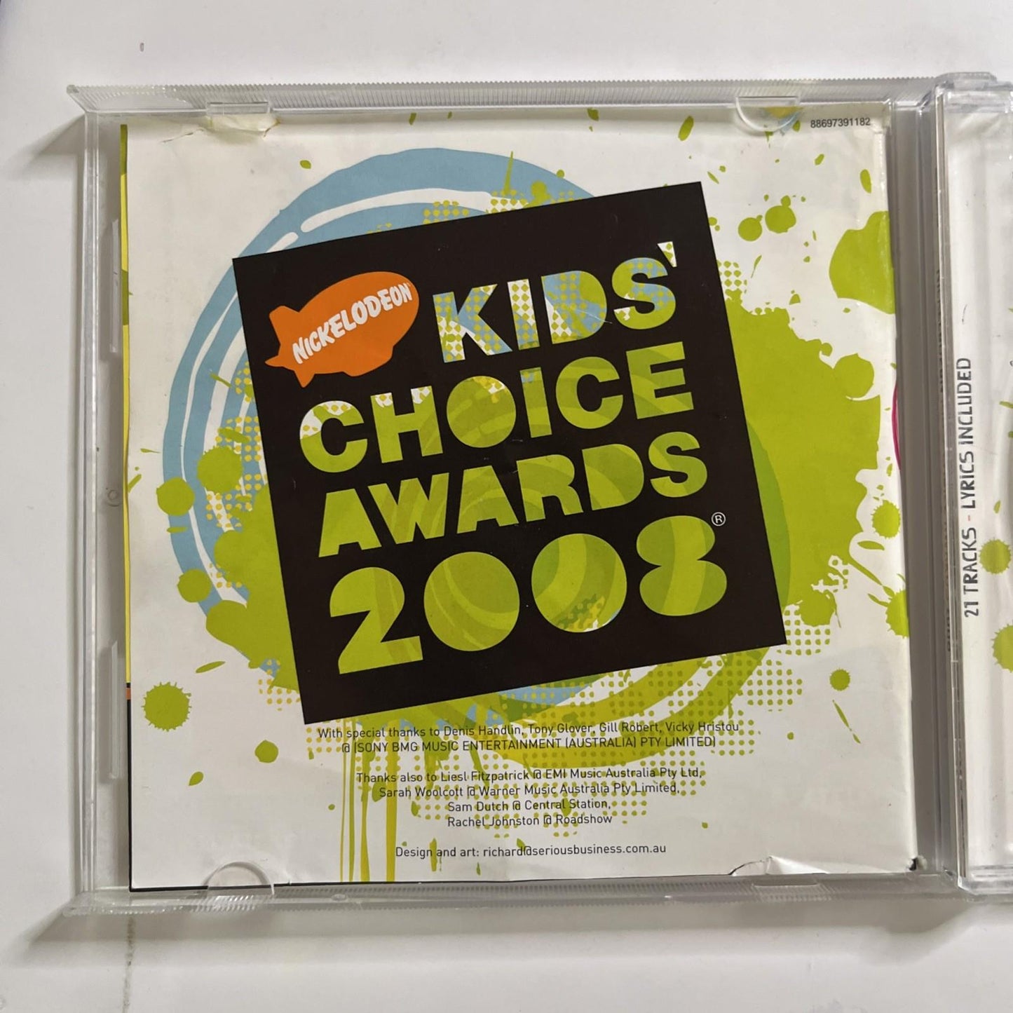 Various – Nickelodeon Kids' Choice Awards 2008 (CD, 2008) Australia 88697391182