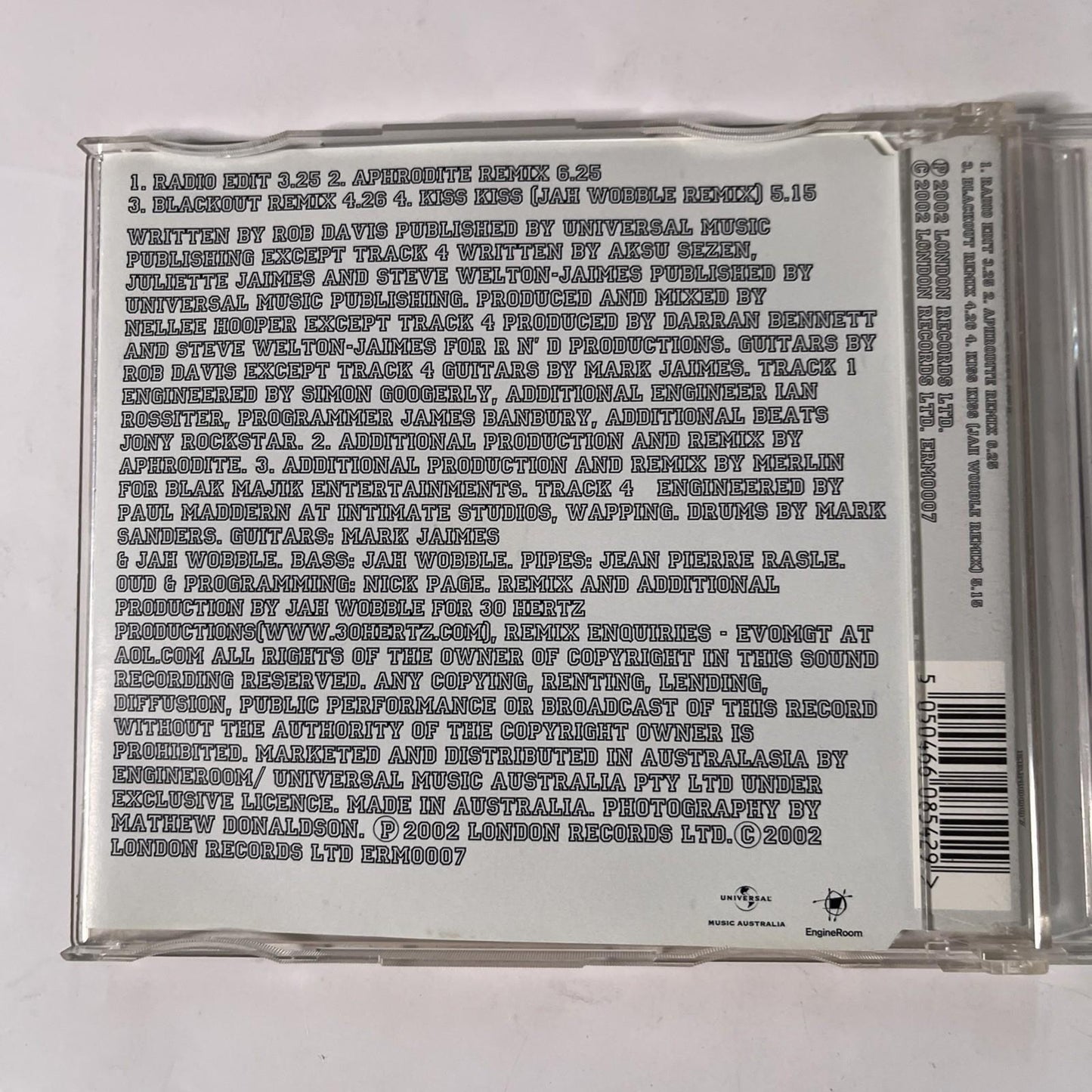 Holly Valance – Down Boy (CD, 2002) Australia ERM0007