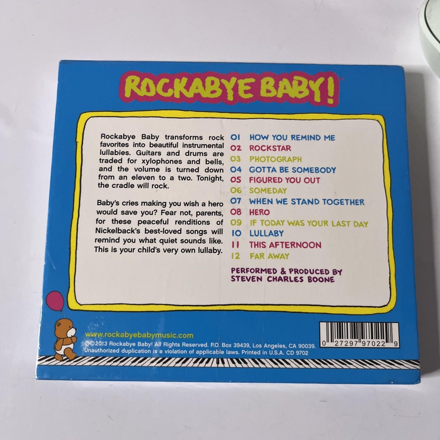 Rockabye Baby! Lullaby Renditions Of Nickelback (CD, 2013) NEW Sealed