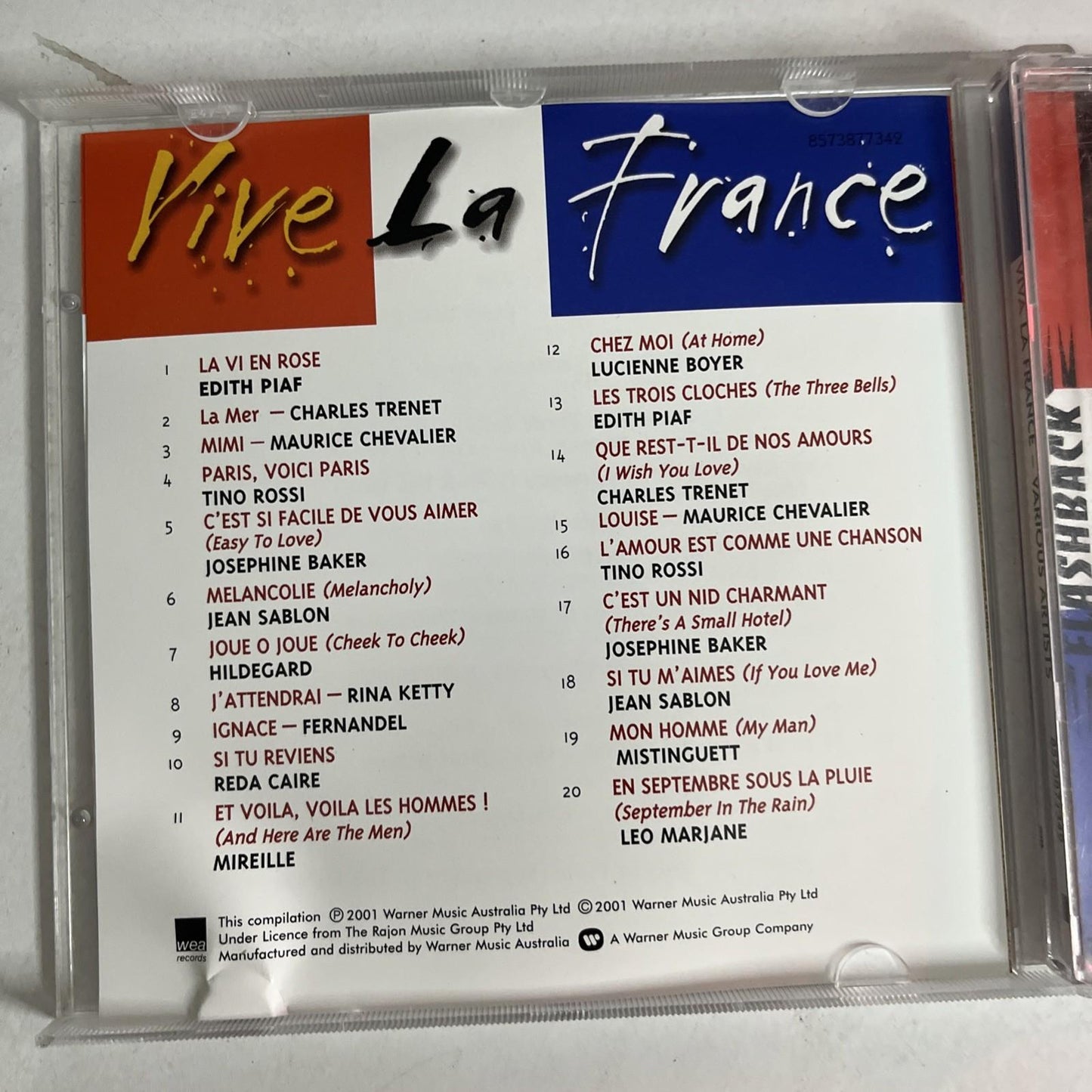 Various - Vive La France (CD, 2001) Edith Piaf, Charles Trenet, Chivalier etc
