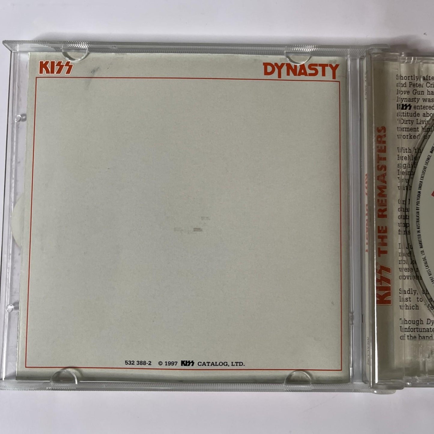 Kiss – Dynasty (CD, 1997) Australasia 532 388-2