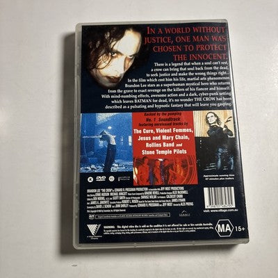 The Crow (DVD, 1994) Brandon Lee Region 4 NEW