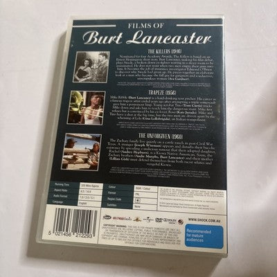 Burt Lancaster: The Killers / Trapeze / The Unforgiven (DVD) Region 4 NEW