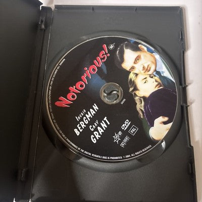 Notorious (DVD, 1946) Cary Grant, Ingrid Bergman Region 4