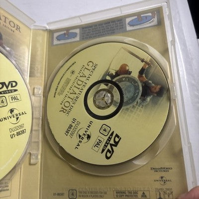 Gladiator - Deluxe Collector's Edition (DVD, 2000) Russell Crowe Region 4