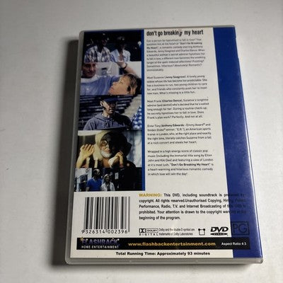 Don't Go Breaking My Heart (DVD 2001) Anthony Edwards, Jenny Seagrove All Region