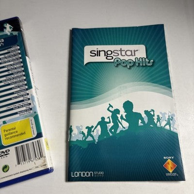 SingStar Pop Hits Sony PLAYSTATION 2 PAL Game Manual