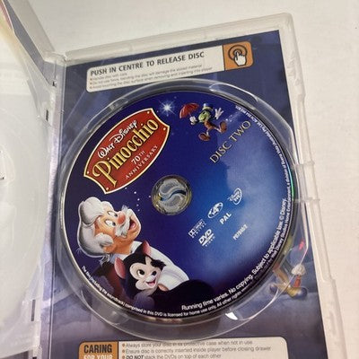 Pinocchio (Platinum Edition, DVD, 1940, 2-Disc) Disney Region 4