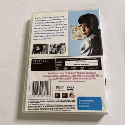 The Pick-Up Artist (DVD, 1987) Molly Ringwald, Robert Downey Jr Region 4 NEW