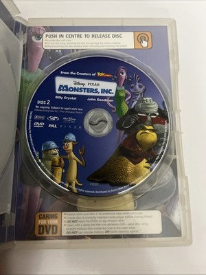 Monsters, Inc. (DVD, 2001) Disney Pixar Film Region 4
