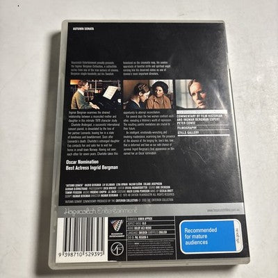 Autumn Sonata (DVD, 1978) Ingmar Bergman, Liv Ullmann Region 4 NEW