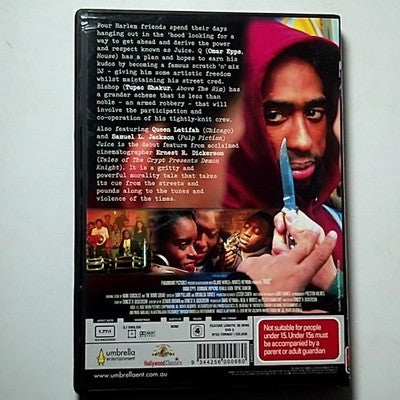 Juice (DVD, 1992) Tupac Shakur, Queen Latifah, Omar Epps Region 4 NEW