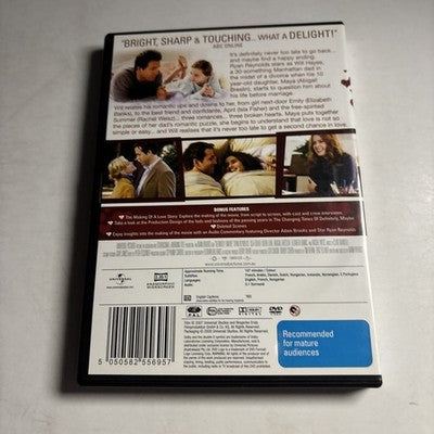 Definitely, Maybe (DVD, 2008) Ryan Reynolds, Isla Fisher Region 4,2 NEW