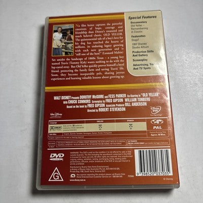 Old Yeller (DVD, 1957) Disney Jeff York, Dorothy Mcguire, Region 4 NEW