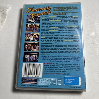 Fraternity Vacation (DVD, 1985) Tim Robbins, Cameron Dye All Regions NEW