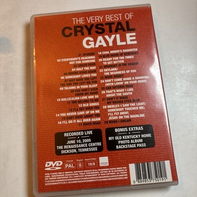 Crystal Gayle - The Very Best Of Crystal Gayle (DVD, 2016) All Regions NEW