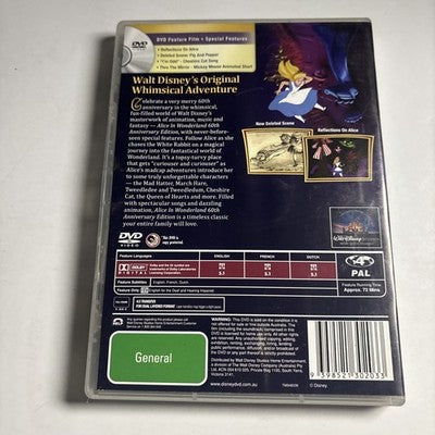 Alice in Wonderland (60th Anniversary Edition, DVD, 1951) Region 4 NEW