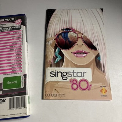 SingStar 80s (Sony PlayStation 2, 2005) PS2 Manual PAL