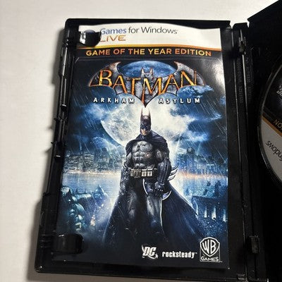 Batman : Arkham Asylum (PC Game DVD 2011) Game of Year Edition