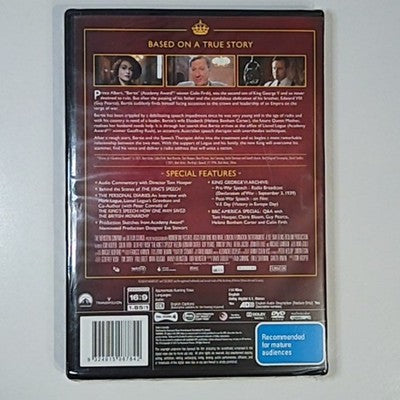 The King's Speech (DVD, 2010) Geoffrey Rush, Colin Firth Region 4 NEW