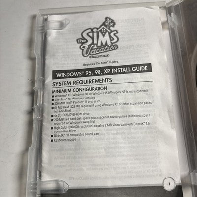 The Sims Vacation Expansion Pack PC CD-ROM