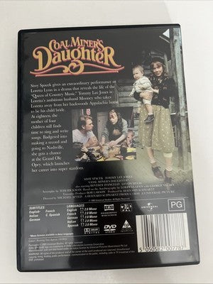 Coal Miner's Daughter (DVD, 1980) Tommy Lee Jones, Sissy Spacek Region 4,2 NEW