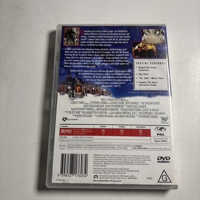 101 Dalmatians (DVD, 1996) Glenn Close, Jeff Daniels, Region 4 NEW