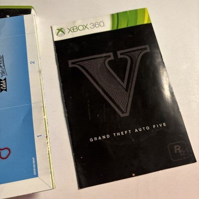Grand Theft Auto V (Microsoft Xbox 360, 2013) Manual Map PAL